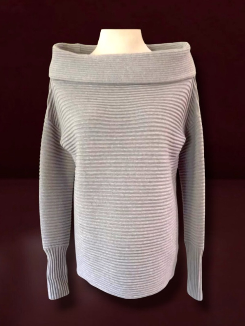 New! VICTORIA BECKHAM Ribbed Lana Wool Heavy Sweater Size M